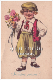 CHLAPEC s květinou