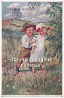 DĚTI na pohlednici (il. Karel Nejedlý)