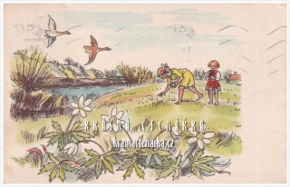 DĚTI na pohlednici (il. Alois Moravec)