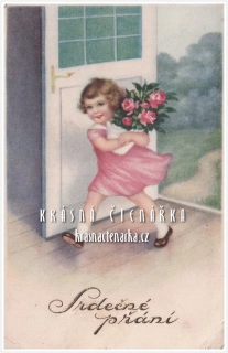 DÍVENKA s růžemi