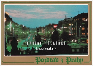 PRAHA, Václavské náměstí v noci