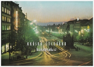 PRAHA, Václavské náměstí v noci