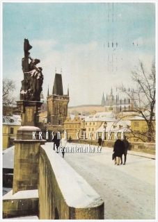 PRAHA, Karlův most v zimě
