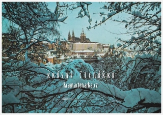 PRAHA, Pohled na Hradčany v zimě