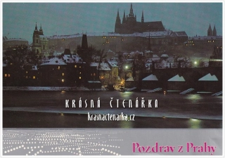 PRAHA, Pohled na Hradčany v noci