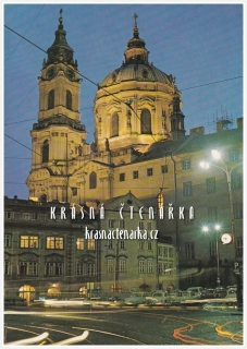 PRAHA, Pohled na kostel sv. Mikuláše a Malostranské náměstí v noci