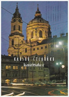 PRAHA, Pohled na kostel sv. Mikuláše a Malostranské náměstí v noci