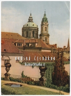 PRAHA, Pohled na kostel sv. Mikuláše z Vrtbovské zahrady