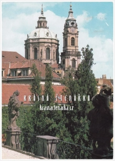 PRAHA, Pohled na kostel sv. Mikuláše z Vrtbovské zahrady