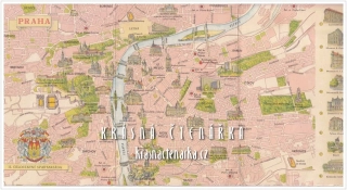 Mapa PRAHA, Putování po Československu (il. Karel Slavík)