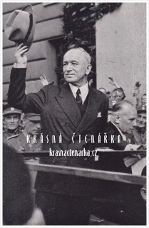 PRAHA, Osvobození Prahy 1945, Prezident Dr. E. Beneš po příjezdu do Prahy
