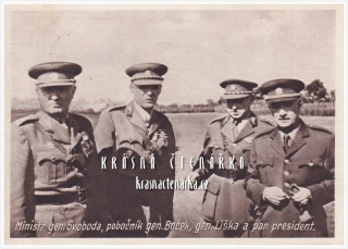 PRAHA, Osvobození Prahy 1945, Gen. Svoboda, Boček, Liška a prezident Beneš