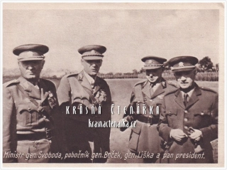 PRAHA, Osvobození Prahy 1945, Gen. Svoboda, Boček, Liška a prezident Beneš