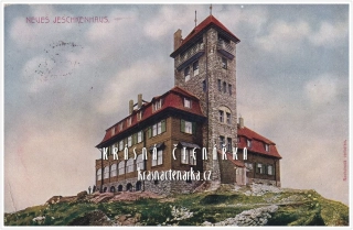 Hora JEŠTĚD a horský hotel (vydáno 1914)