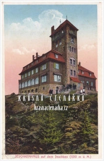 Hora JEŠTĚD a horský hotel (vydáno 1926)