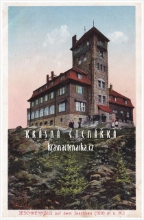 Hora JEŠTĚD a horský hotel (vydáno 1930)