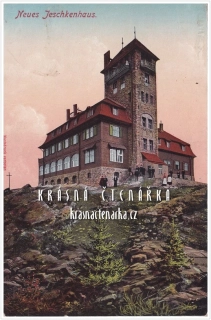 Hora JEŠTĚD a horský hotel (vydáno 1914)