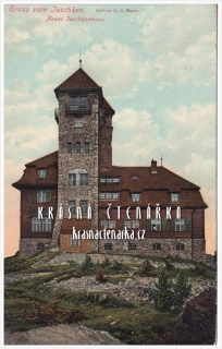Hora JEŠTĚD a horský hotel (vydáno 1907)