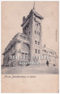 Hora JEŠTĚD a horský hotel v zimě