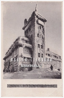 Hora JEŠTĚD a horský hotel v zimě