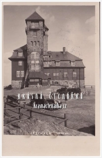 Hora JEŠTĚD a horský hotel ... i s automobilem (vydáno 1932)
