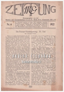 M u G ZEITUNG, Marken- und Ganzsachenhaus, G.m.b.H., Berlin, 1922/6