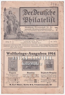 DER DEUTSCHE PHILATELIST, Illustrierte Monatschrift für die gesamte Postwertzeichenkunde 1914/10-11