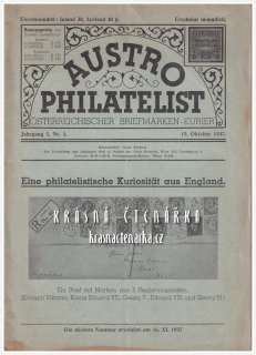 AUSTRO - PHILATELIST, Österreichischer Briefmarken-Kurier 1937/1