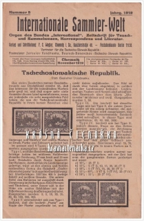 INTERNATIONALE SAMMLER-WELT 1919/5 (vydáno pro Československo)