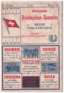 SCHWEIZERISCHER BRIEFMARKEN-SAMMLER 1915/152, Revue Philatélique