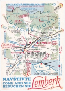 Mapa JABLONNÉ V PODJEŠTĚDÍ  a LEMBERK