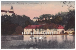 Zámek LEMBERK Zámek LEMBERK a bývalá restaurace pod zámkem (vydáno 1915)