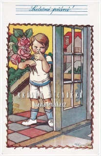 CHLAPEC s kyticí (il. Aleš Řezníček ?)