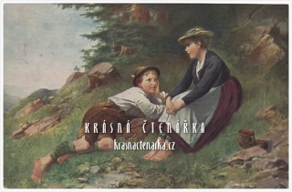 DĚTI na pohlednici, Kurze Rast (il. Adolf Lüben)