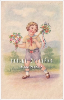 CHLAPEC s kyticí (il. A. K. Pavlík)