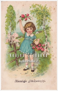 DÍVENKA s růžemi
