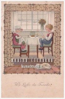 DĚTI na pohlednici, Wo Liebe da Friede (il. Pauli Ebner)