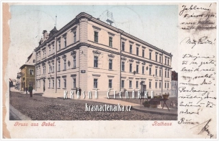 JABLONNÉ V PODJEŠTĚDÍ, bývalá K.k. Amts-Gebäude nebo Radnice, nyní pošta