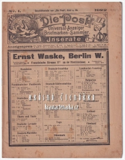 DIE POST, Universal-Anzeiger für Briefmarken-Sammler 1922/1