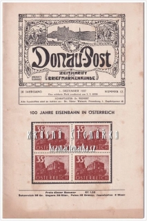 DONAU-POST, Zeitschrift für Briefmarkenkunde 1937/12 (vydáno v Bratislavě)