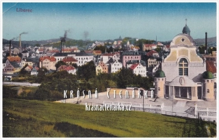 LIBEREC, Kostel sv. Máří Magdalény a okolí, vydáno 1920