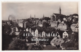 LIBEREC, Střed města a pohled na evangelický kostel
