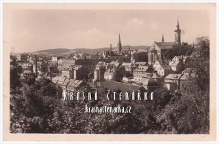 LIBEREC, Střed města a pohled na evangelický kostel