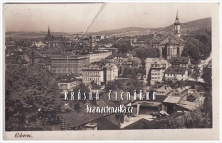 LIBEREC, Střed města a pohled na evangelický kostel