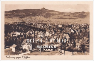 LIBEREC Staré město a pohled s Elgerovou vilou