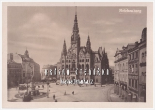 LIBEREC, Radnice a náměstí a Metznerova kašna