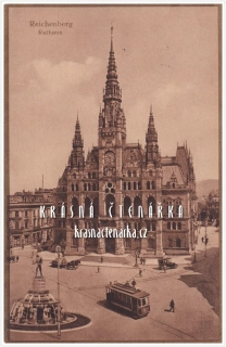LIBEREC, Radnice, náměstí a také Metznerova kašna