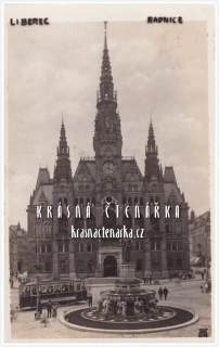LIBEREC, Radnice, náměstí a Metznerova kašna