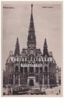 LIBEREC, Radnice, náměstí a Metznerova kašna