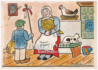 VELIKONOČNÍ pohlednice (il. Josef Lada)